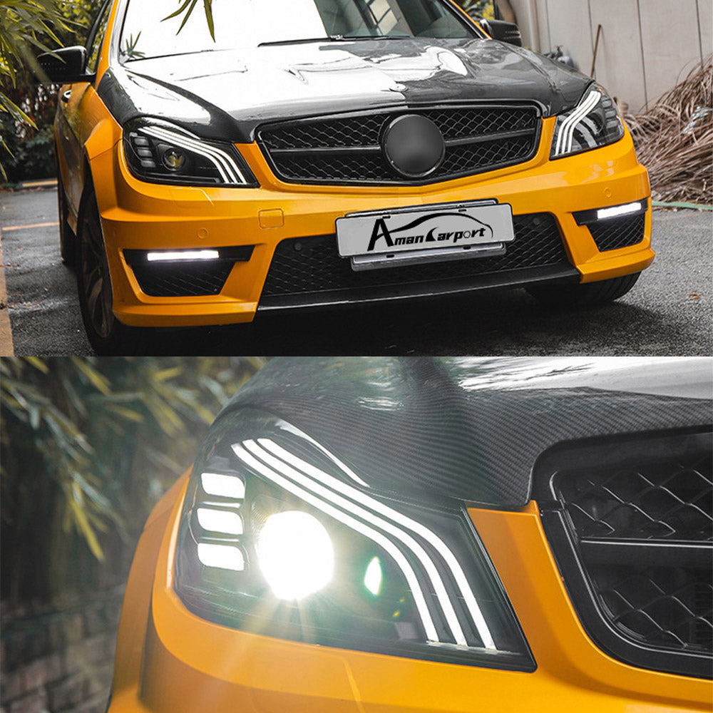 For Mercedes-Benz C300 C-Class W204 2007-2014 LED Headlights Assembly Upgrade