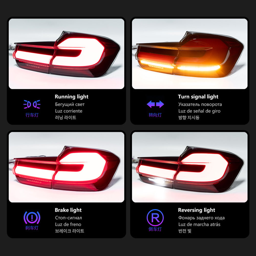 BMW 3 Series F30 Tail Lights (2013–2018) – 3D Style LED Assembly Upgrade