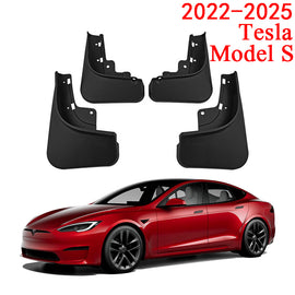 Mud Flaps for 2022-2025 Tesla Model S- Front and Rear Splash Guards Mud Flaps, 4PCS Fender Flares Set