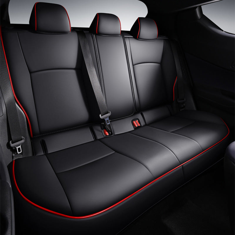Custom Luxury Leather Car Seat Covers Full Set For Toyota CHR 2017-2025, Waterproof And Wear-resistant