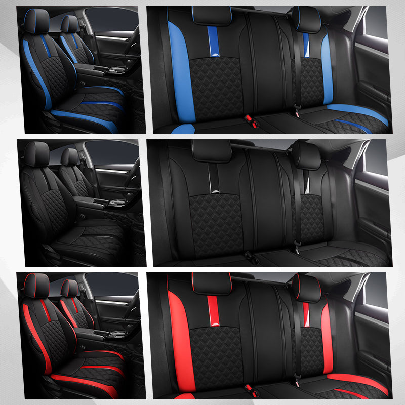 Custom Luxury Leather Car Seat Cover Full Set Special For Honda Civic (2016-2025)