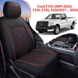 Custom Leather Car Seat Cover Full Set Fit For Ford F150 (2009-2025), F250, F350, F450(2017-2025)