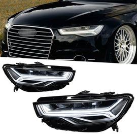 Audi A6 C7/PA (2012–2018) Matrix-Style LED Headlights Assembly – High-End Projector Lens Upgrade