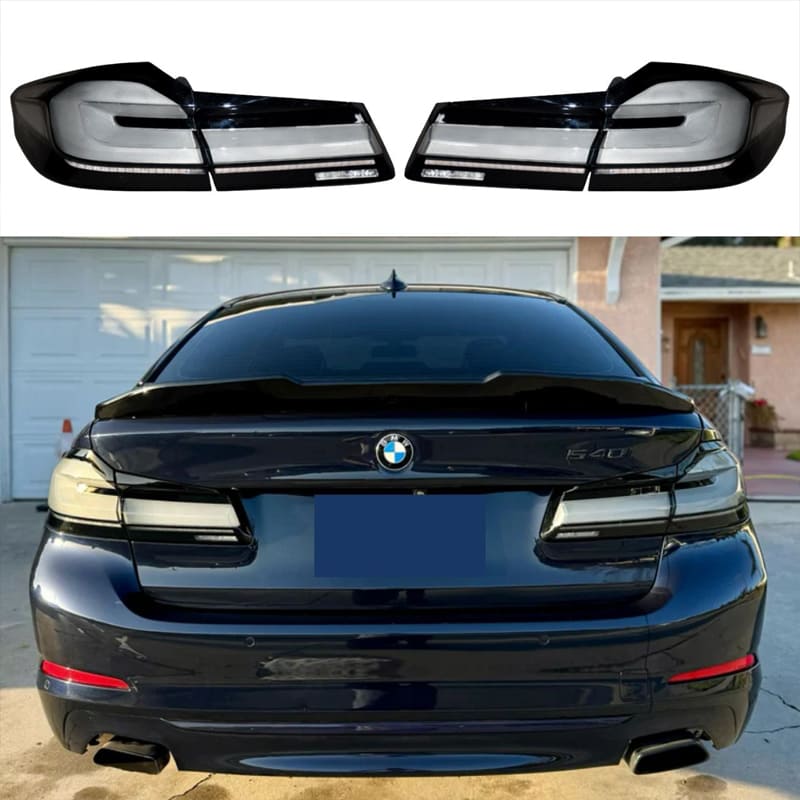BMW 5 Series G30 & F90 M5 LCI Style Clear LED Tail Lights (2018–2020)