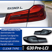 Load image into Gallery viewer, BMW 5 Series G30 &amp; F90 M5 LCI Style Clear LED Tail Lights (2018–2020)