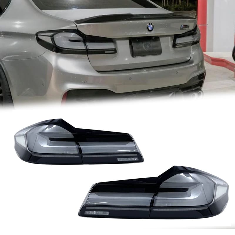 BMW 5 Series G30 & F90 M5 LCI Style Clear LED Tail Lights (2018–2020)