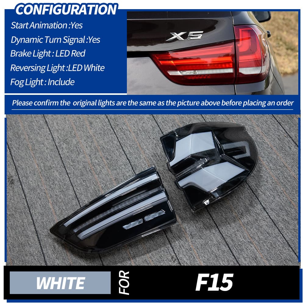 BMW X5 F15 Tail Lights with Sequential Turn Signals (2014-2018)