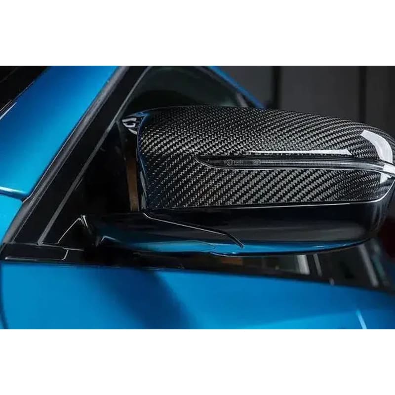 Dry Carbon Fiber Replacement Mirror Caps for BMW F90 F91 F92 M5 M8 2018–2023 OEM Fit