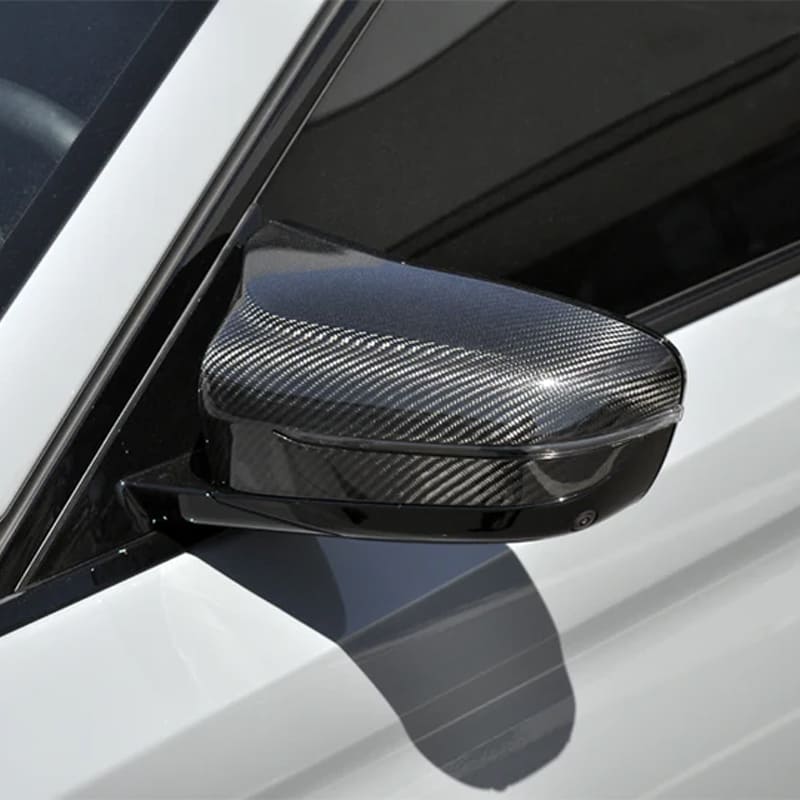 Dry Carbon Fiber Replacement Mirror Caps for BMW F90 F91 F92 M5 M8 2018–2023 OEM Fit