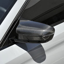 Load image into Gallery viewer, Dry Carbon Fiber Replacement Mirror Caps for BMW F90 F91 F92 M5 M8 2018–2023 OEM Fit