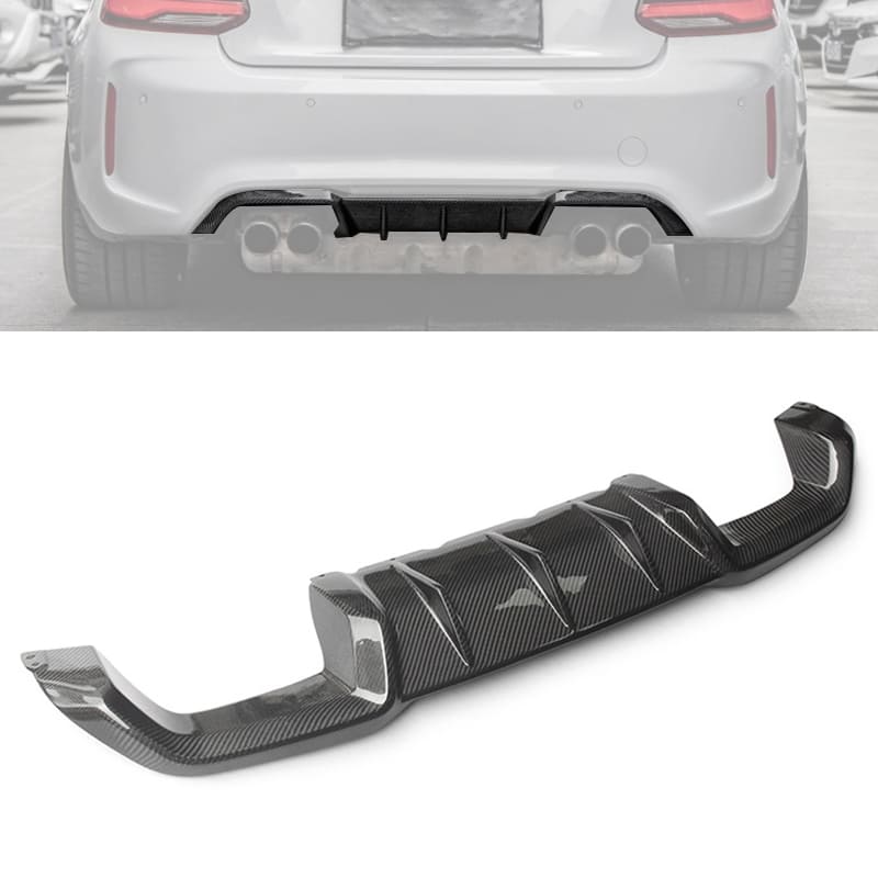 MP Style Dry Carbon Fiber Rear Diffuser for BMW F87 M2C 2019–2021