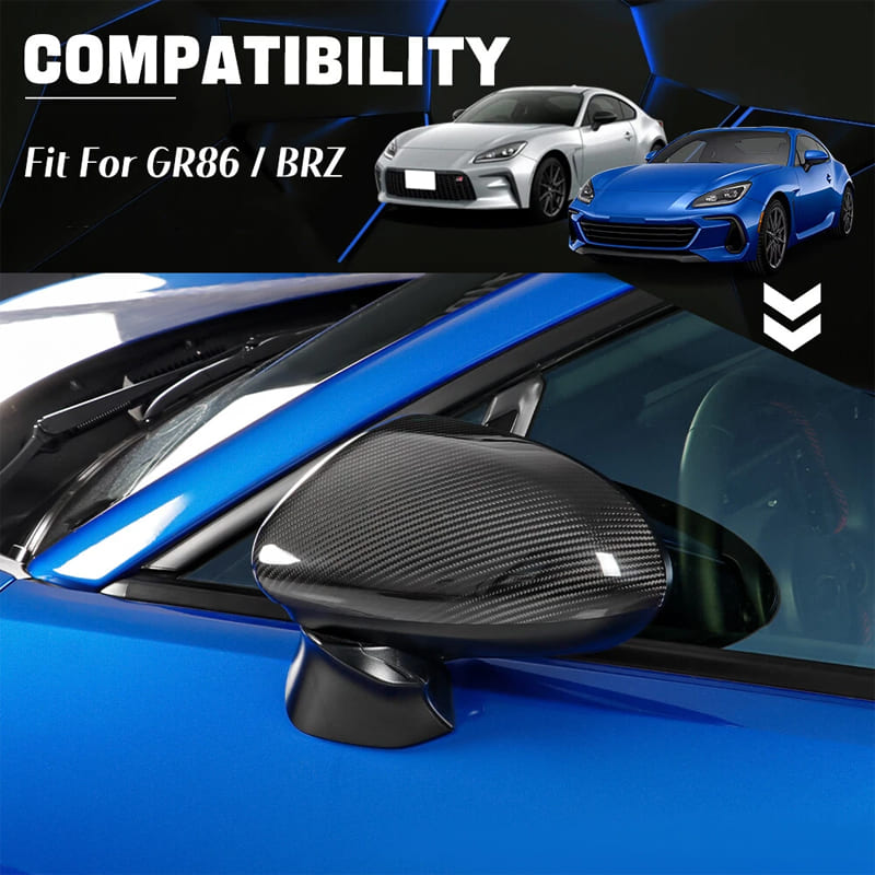 Dry Carbon Fiber Mirror Caps for Toyota GR86 Subaru BRZ 2022+