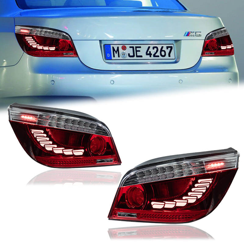 BMW 5 Series E60 LED Tail Lights Dragon Scale Style (2003–2010)