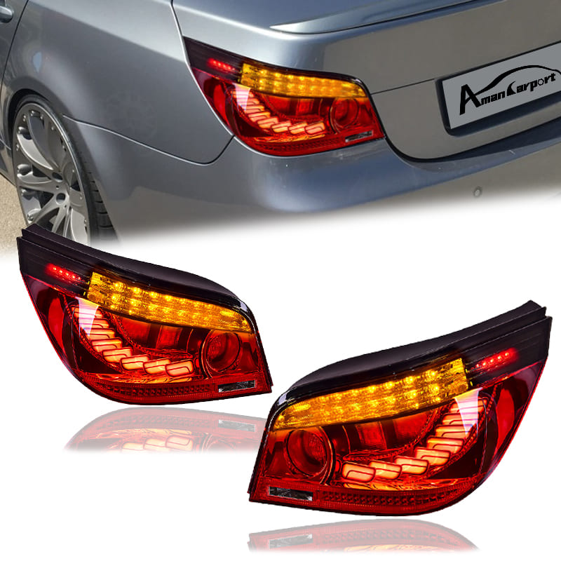 BMW 5 Series E60 LED Tail Lights Dragon Scale Style (2003–2010)