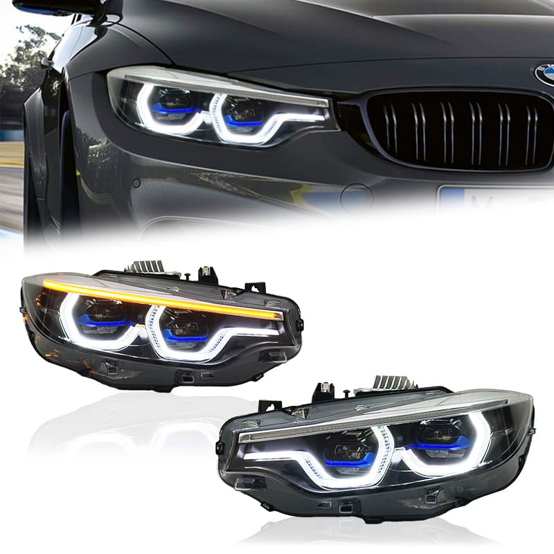 GTS Style Laser Lens LED Headlights for BMW 4-Series 2013-2020 F32/ F36/ F80/ F82/ M3/ M4