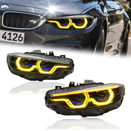 GTS Style Laser Lens LED Headlights for BMW 4-Series 2013-2020 F32/ F36/ F80/ F82/ M3/ M4