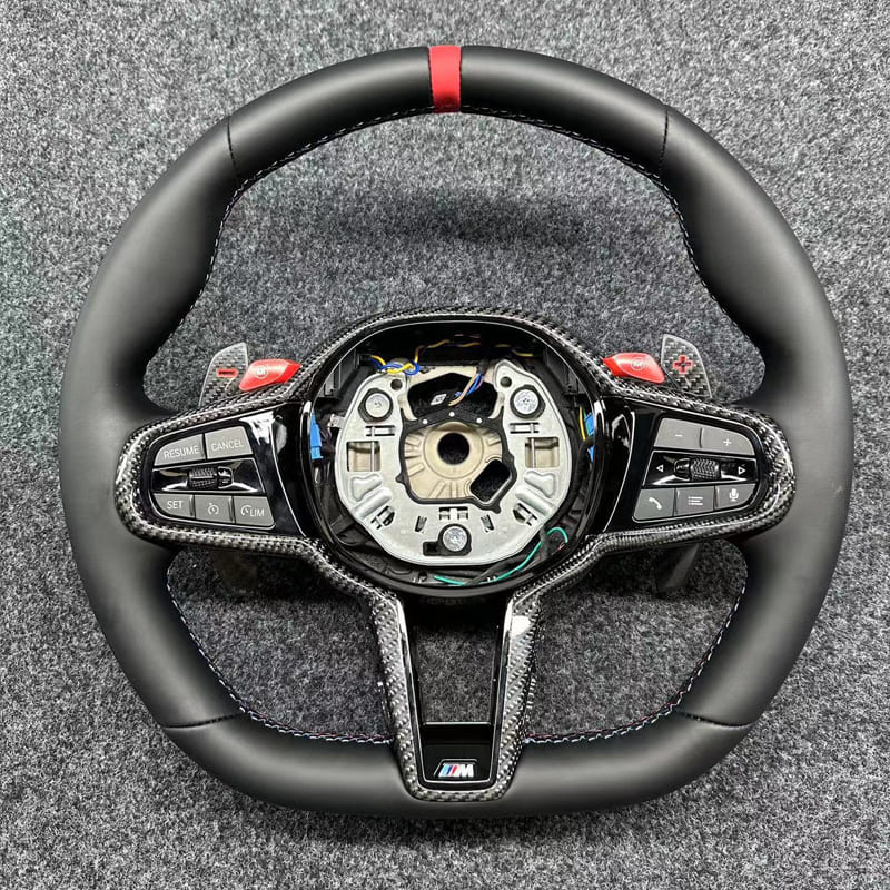 Carbon Fiber Steering Wheel for BMW G Series (2/3/4/5 Series G20 G22 G8X M3 M4 M5 X3 X5)