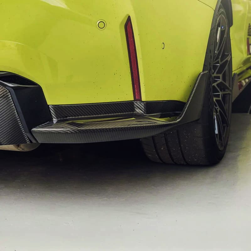 MP Style Dry Carbon Fiber Rear Bumper Extensions for BMW G80 G82 G83 M3 M4 2021+