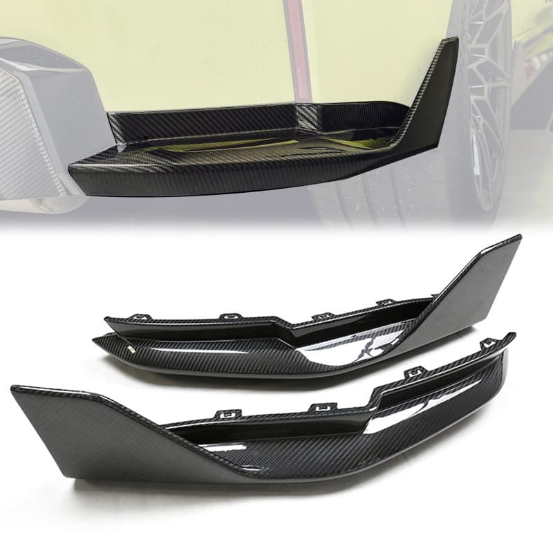 MP Style Dry Carbon Fiber Rear Bumper Extensions for BMW G80 G82 G83 M3 M4 2021+