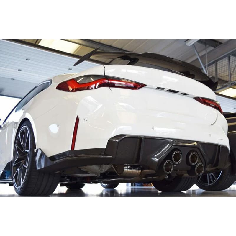 MP Style Dry Carbon Fiber Rear Bumper Extensions for BMW G80 G82 G83 M3 M4 2021+
