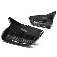 Load image into Gallery viewer, Dry Carbon Fiber Replacement Mirror Caps for BMW F90 F91 F92 M5 M8 2018–2023 OEM Fit