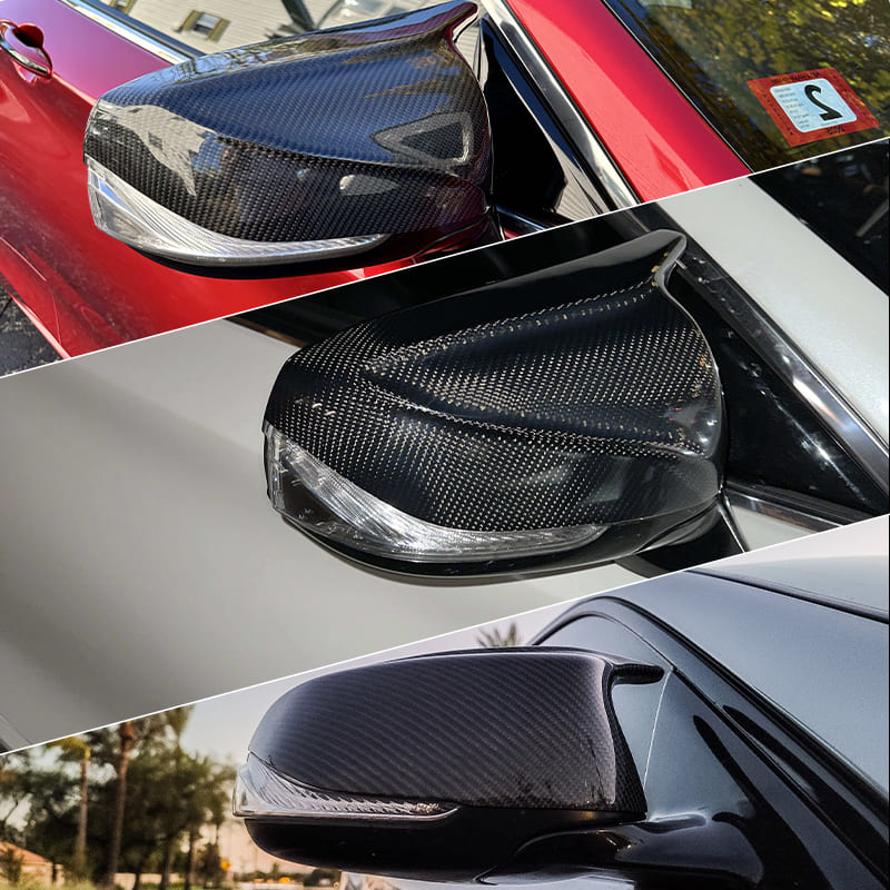 Infiniti Q50 Q50s Q60 Q70 QX30 Dry Carbon Fiber Mirror Caps