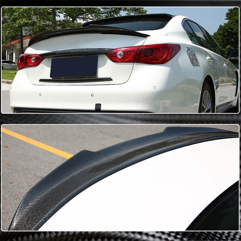 Infiniti Q50 Real Carbon Fiber Trunk Spoiler PSM Style