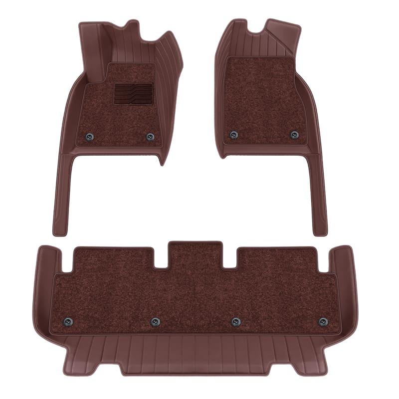 Tesla Model 3/Y/Highland/Juniper All-Weather Leather Floor Mats Interior Liners