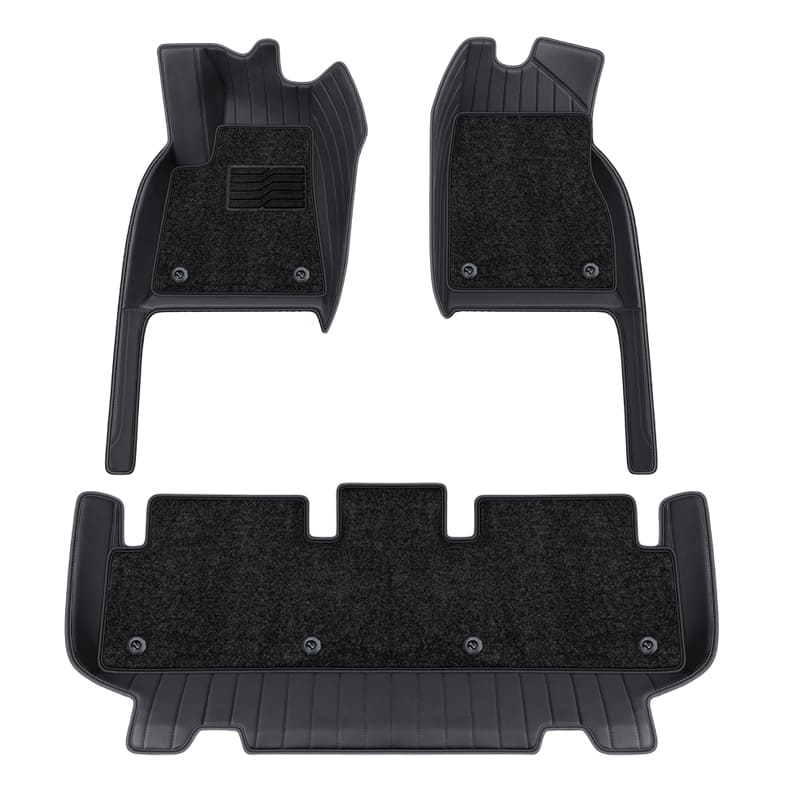 Tesla Model 3/Y/Highland/Juniper All-Weather Leather Floor Mats Interior Liners