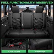Load image into Gallery viewer, Jeep Wrangler JK JL Seat Covers 2007–2026 2 Door &amp; Unlimited Custom Fit Leather