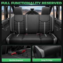 Load image into Gallery viewer, Jeep Wrangler JK JL Seat Covers 2007–2026 2 Door &amp; Unlimited Custom Fit Leather
