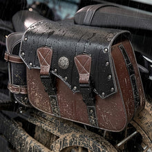 Load image into Gallery viewer, Motorcycle Saddlebags 26L Leather Side Bags with Cup Holder for Harley Softail Dyna Road King Cruiser