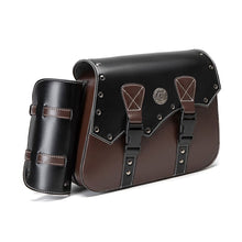 Load image into Gallery viewer, Motorcycle Saddlebags 26L Leather Side Bags with Cup Holder for Harley Softail Dyna Road King Cruiser