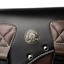 Load image into Gallery viewer, Motorcycle Saddlebags 26L Leather Side Bags with Cup Holder for Harley Softail Dyna Road King Cruiser