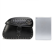 Load image into Gallery viewer, Punk Biker Style 26L Leather Motorcycle Saddlebags with Cup Holder for Harley Softail Dyna Road King Cruiser