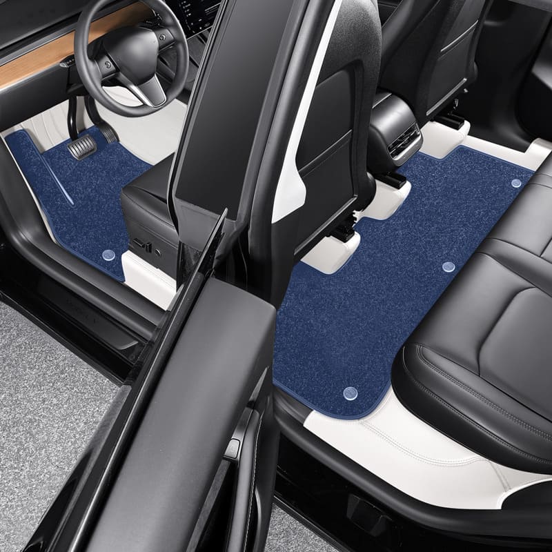 Special for Tesla Model 3 and Model Y Leather Floor Mat Fully Surrounded By All-Weather Floor Mat