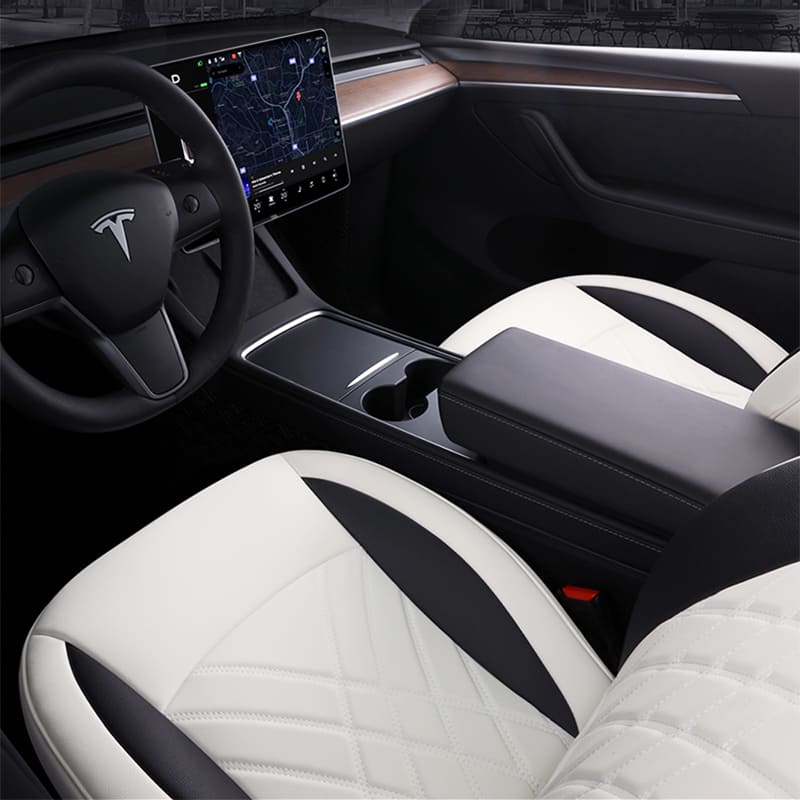Custom Fit Tesla Model 3/Y Seat Covers - Full Coverage for Highland and Juniper (2016-2026)