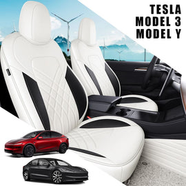 Custom Fit Tesla Model 3/Y Seat Covers - Full Coverage for Highland and Juniper (2016-2026)