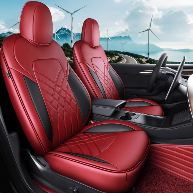 Custom Fit Tesla Model 3/Y Seat Covers - Full Coverage for Highland and Juniper (2016-2026)