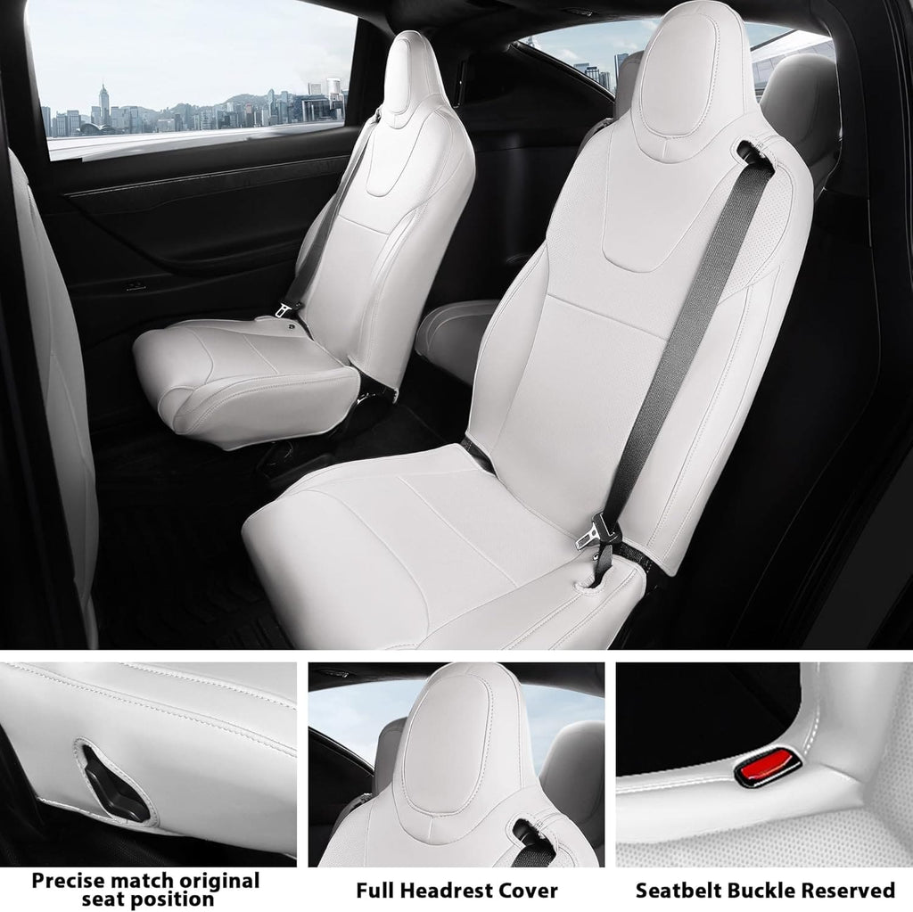 For Tesla Model S/X Seat Covers 2012–2024 5–7 Seat Nappa Leather Full Set