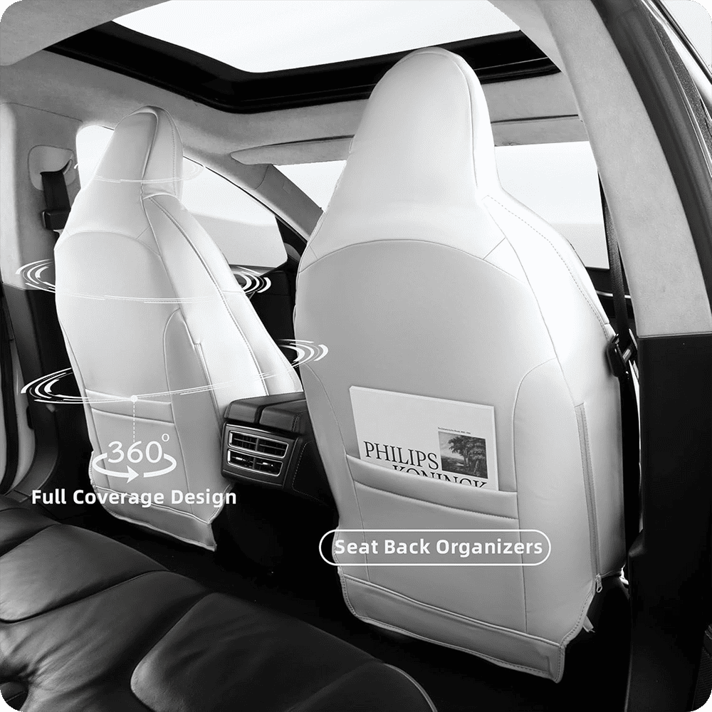 For Tesla Model S/X Seat Covers 2012–2024 5–7 Seat Nappa Leather Full Set