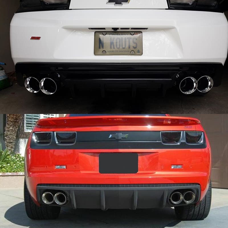 Dual Slant-Cut Stainless Steel Exhaust Tip – 10" Long Blue, Black, Silver Universal Bolt-On Exhaust Pipe