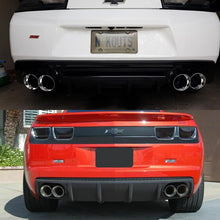 Load image into Gallery viewer, Dual Slant-Cut Stainless Steel Exhaust Tip – 10" Long Blue, Black, Silver Universal Bolt-On Exhaust Pipe