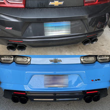 Load image into Gallery viewer, Dual Slant-Cut Stainless Steel Exhaust Tip – 10" Long Blue, Black, Silver Universal Bolt-On Exhaust Pipe