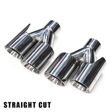 Load image into Gallery viewer, Dual Exhaust Tip Stainless Steel 10 Inch Universal Bolt-On Tailpipe