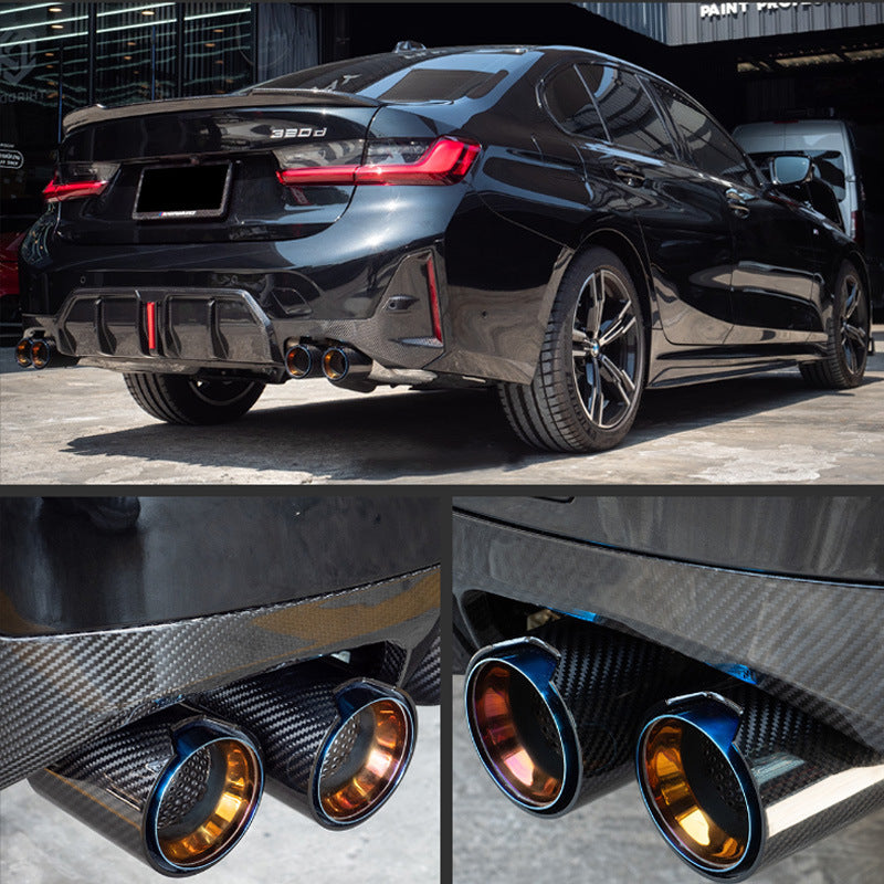 For BMW 3 Series G20 G21 320d 330i M Performance Carbon Fiber Exhaust tips