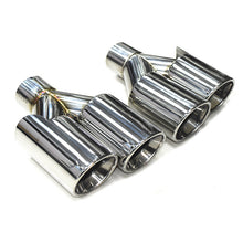 Load image into Gallery viewer, Dual Exhaust Tip Stainless Steel 10 Inch Universal Bolt-On Tailpipe