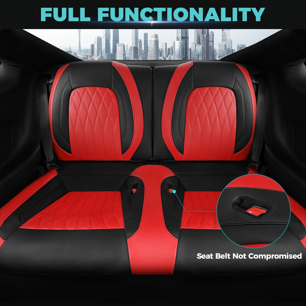 Ford Mustang Coupe 2015–2025 Custom Leather Seat Covers