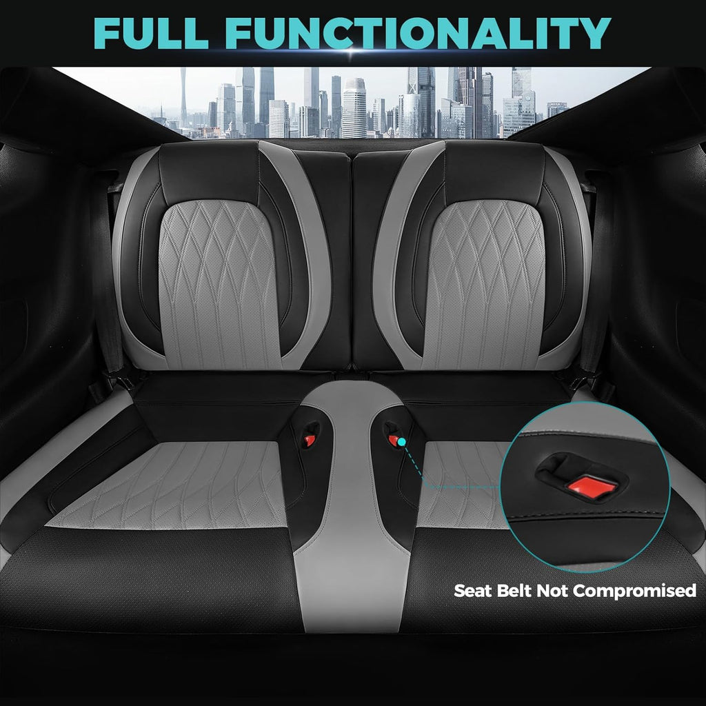 Ford Mustang Coupe 2015–2025 Custom Leather Seat Covers
