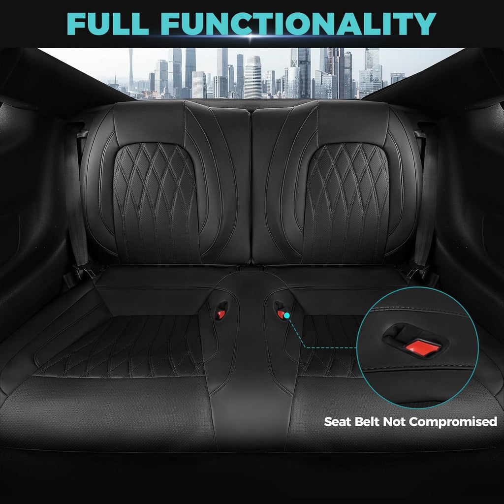 Ford Mustang Coupe 2015–2025 Custom Leather Seat Covers